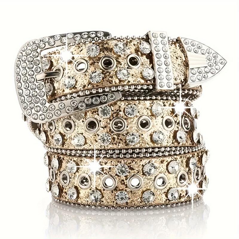 Ремни в стиле хип-хоп со стразами Y2K, модные однотонные блестящие ремни из искусственной кожи, ковбойские джинсы для девушек, ремень для женщин и девочек