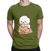 Dudu Bear And Bubu Panda Enjoying Time Together Novelty 100 Cotton Tshirt Bubu Dudu Tees Tops For Unisex