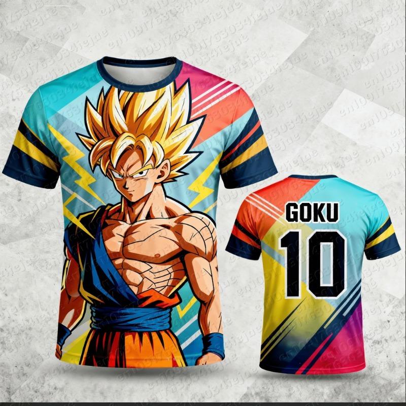 2026 Новая мужская футболка с 3D-печатью Dragon Ball Goku, детская футболка с аниме, специальная футбольная футболка