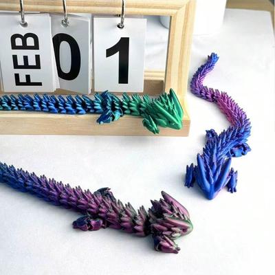 3D-печатная фигурка дракона с гибкими суставами, яркими цветами и изысканной текстурой для декора дома, стола, сада, бассейна - Идеально для Холи