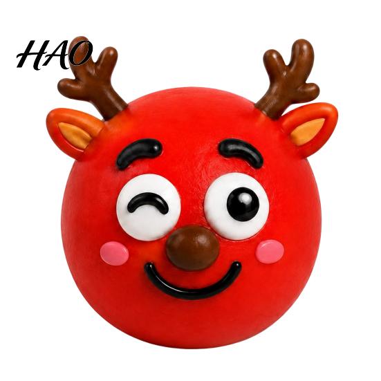 Detachable Expression Stress Ball 1/5Pcs DIY Christmas Relief Toy, Reindeer Snowman with Accessory, Soft Squeeze Sensory Party Favors Fidget Toy