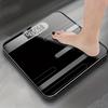1 Piece Stylish Black Digital Bathroom Scale with LCD Display - High Precision Floor Health Scale Battery Powered for Home Use