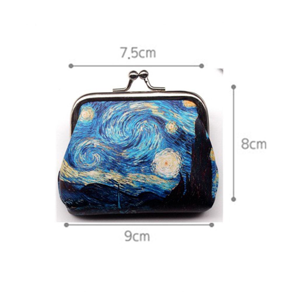 Vintage Women Printing Wallet Mini Coin Purses Handbag Ladies Clutch Change Purse Female Money Bag PU Leather Wallet