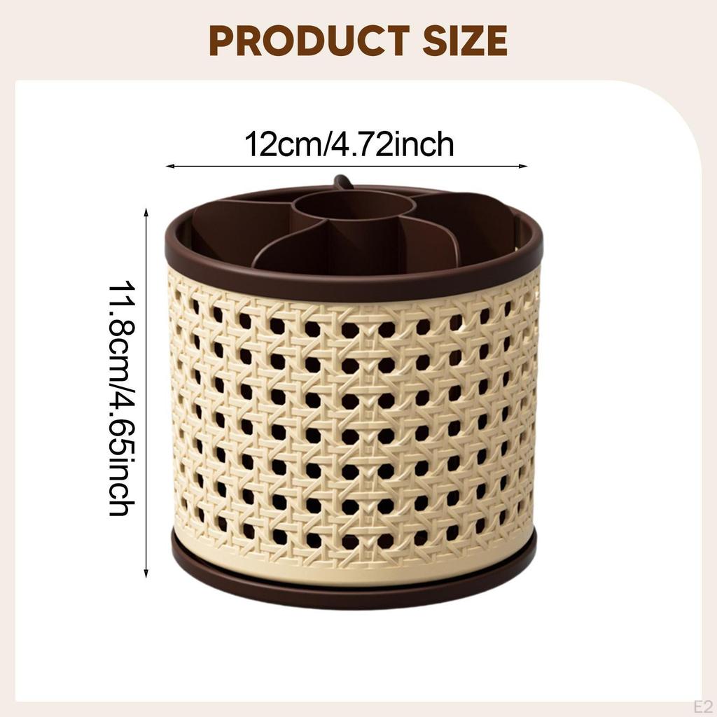 Настольный стационарный органайзер Держатель для кистей для макияжа Вращающийся на 360° Органайзер для ручек и карандашей для