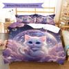Glassballpet Pattern Bedding Quilt Set Quilt Cover Pillowcase Home Decoration Birthday Gift (1 * duvet cover + 2 * pillowcase, without core)