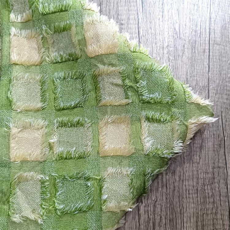 Клетчатый Жаккардовая Ткань с Полосами и Бахромой Текстура Модная Одежда Платье Сумка DIY Дизайн Ткань