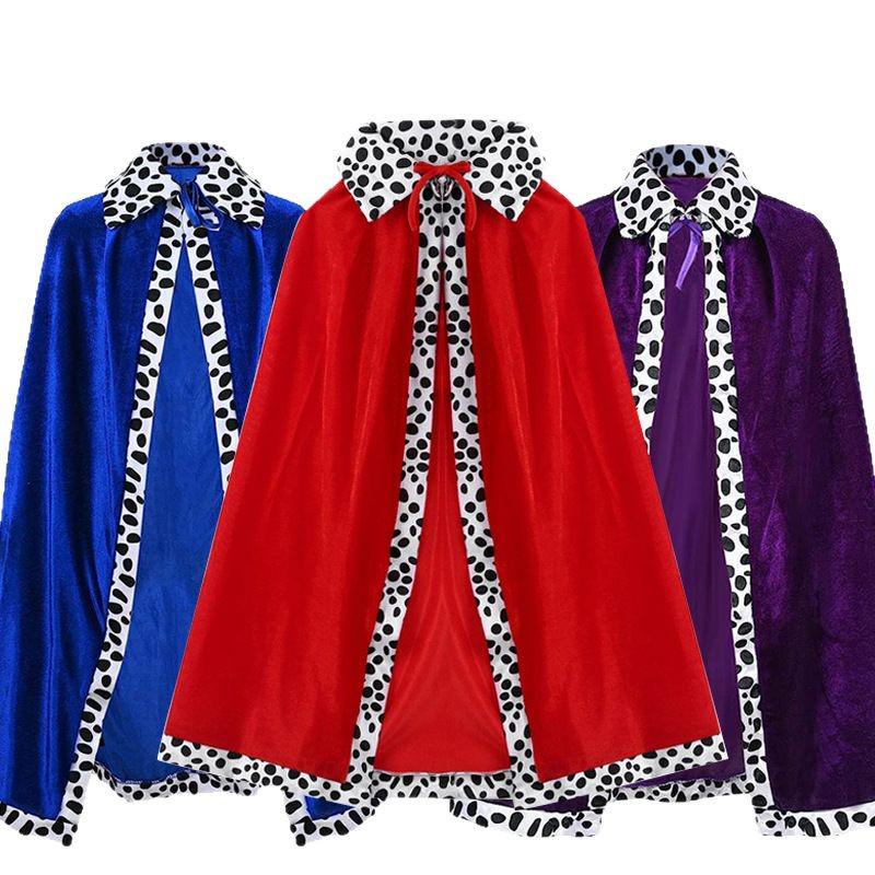 Красная накидка-шаль для Хэллоуина, дня рождения, вечеринки или Рождества - костюм короля и принца для детей и взрослых