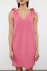 Women's Style Dress Fuchsia Plain Relaxed Mini Woven 99% Polyester,1% Elastane Dress