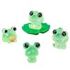 Creative Glow In The Dark Frog Ornaments Resin Craft Animals For Desk Car