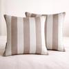 Design Decorative Throw Pillow Covers, Striped Modern Satin Cushion Cover Pack of 2 Pillowcases