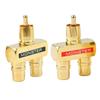 2pcs For RCA Audio Y Splitter Plug Adapter 1 Male To 2 Female Gold Plated