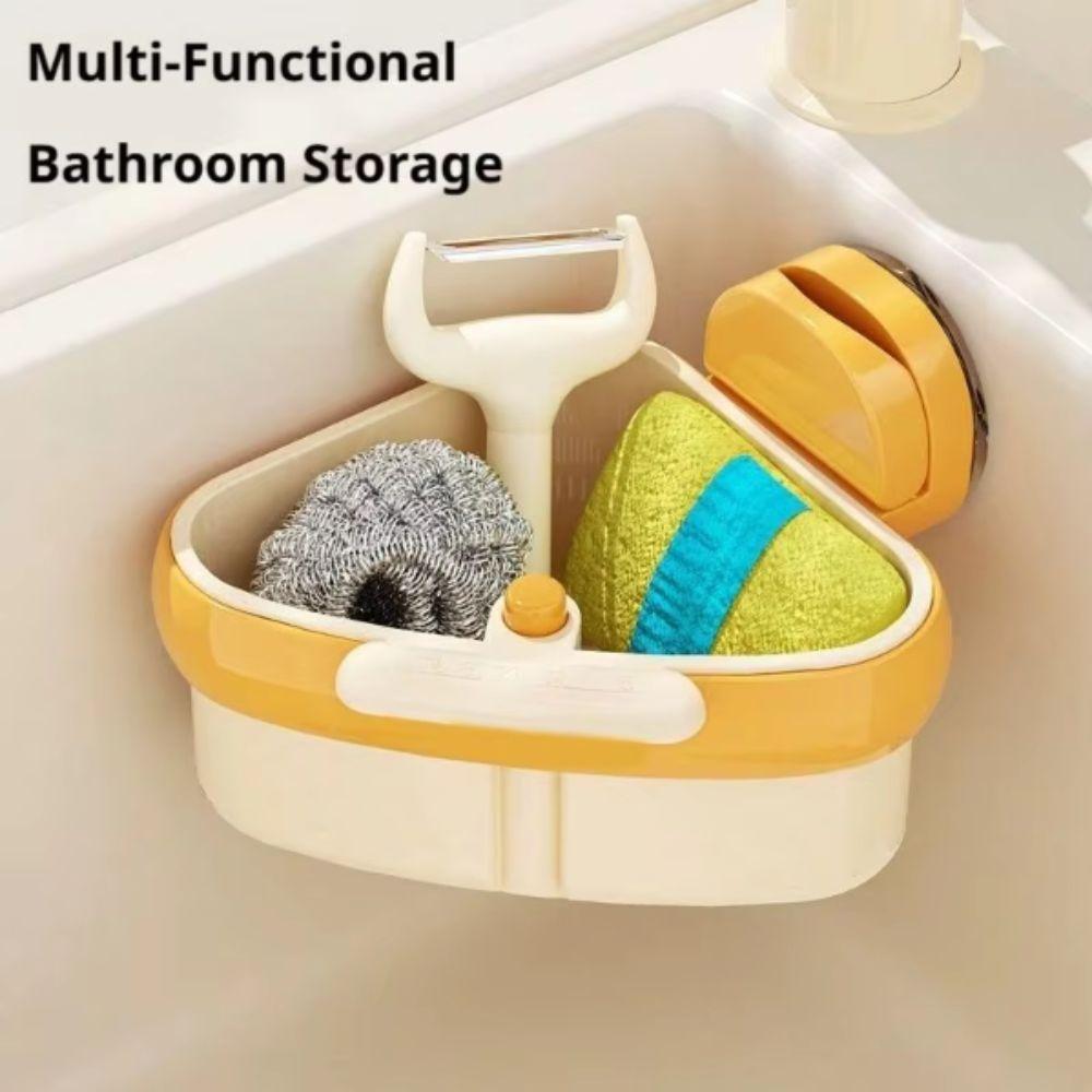 Removable Plastic Triangle Sink Filter One-touch Drainage Kitchen Sink Strainer Vegetables Washing