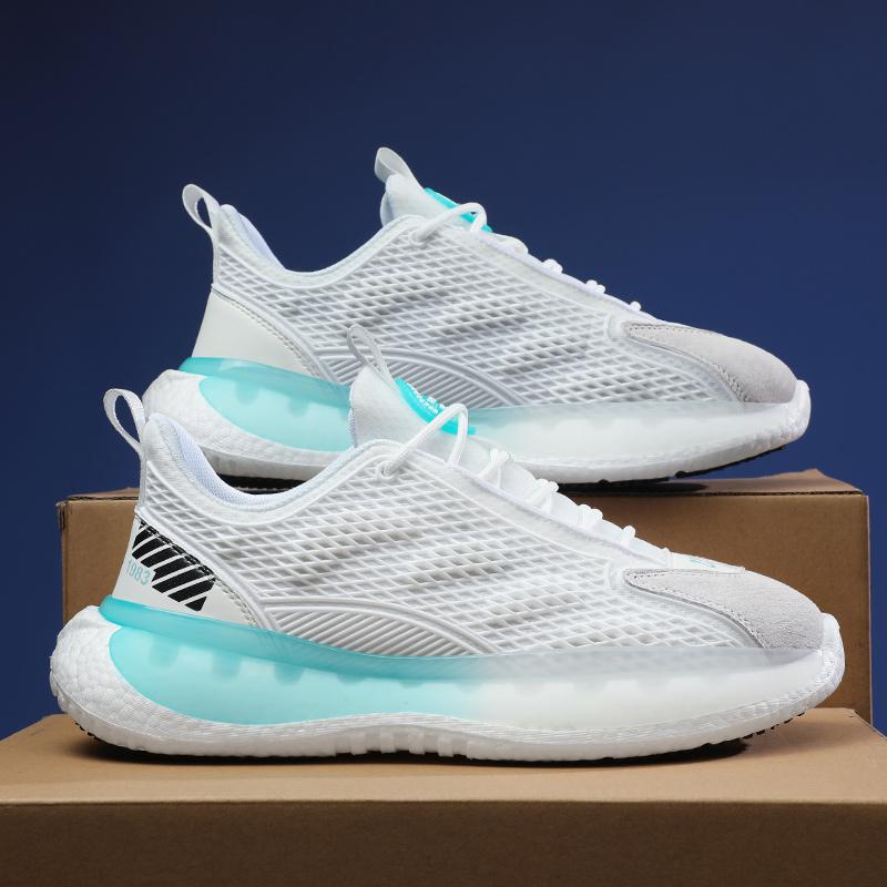 Thick Sole Versatile Clunky Sneaker For Men New Trend Mesh Lace Up Breathable Casual Sports Shoes Increased Soft Soles