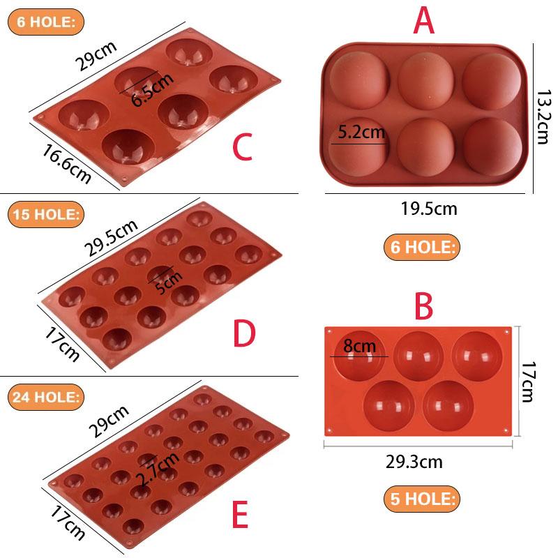 1 шт., шарообразная сферическая форма для выпечки помадки для торта, кондитерских изделий, украшения своими руками, силиконовая форма для шоколадных конфет, круглая форма для десерта