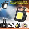 Super Bright MINI COB Keychain Portable Flashlight Charging Lamp Camping Lights with Magnet 4 Lighting Modes for Camping Fishing