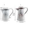 French Script Dried Flower Vase Empty Iron Container Iron Art Bucket  Dried Flowers