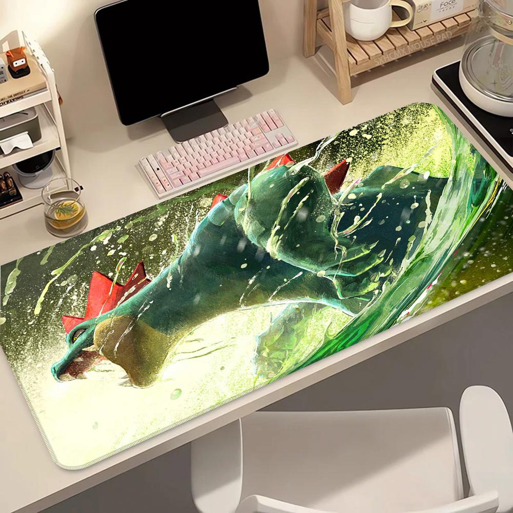 Anime Mouse Pad 900x400 Gaming Accessories Carpet Gamer Keyboard Desk Mat P Feraligatr NonSlip Laptop Notebook Mousepad