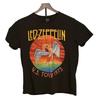 Led Zeppelin Тур 1975 Графическая футболка Рок-группа Винтажный стиль Уличная одежда