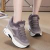 New Women's Winter Sneakers Warm Fur Chunky Sneakers Platform Plush Casual Shoes Woman Comfort Ladies Wedge Sneakers Feamle 358
