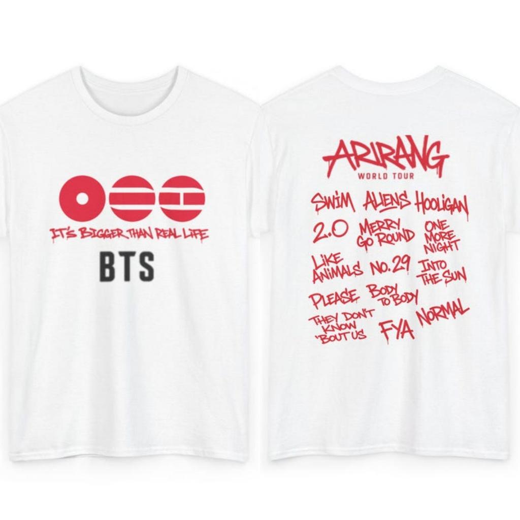 2026 BTS Inspired Shirt _ ARMY Tour Tee _ Kpop Concert Shirt _ Fan Made Graphic Tee _ Korean Pop Merch _ Unisex Shirt