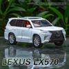 1/32 Lexus LX570 внедорожник литой автомобиль модель игрушечные машинки с инерционным механизмом со звуком и светом коллекция детские подарки
