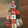 Christmas Print - Unisex Retro Vertical Cape Long Hooded Cape