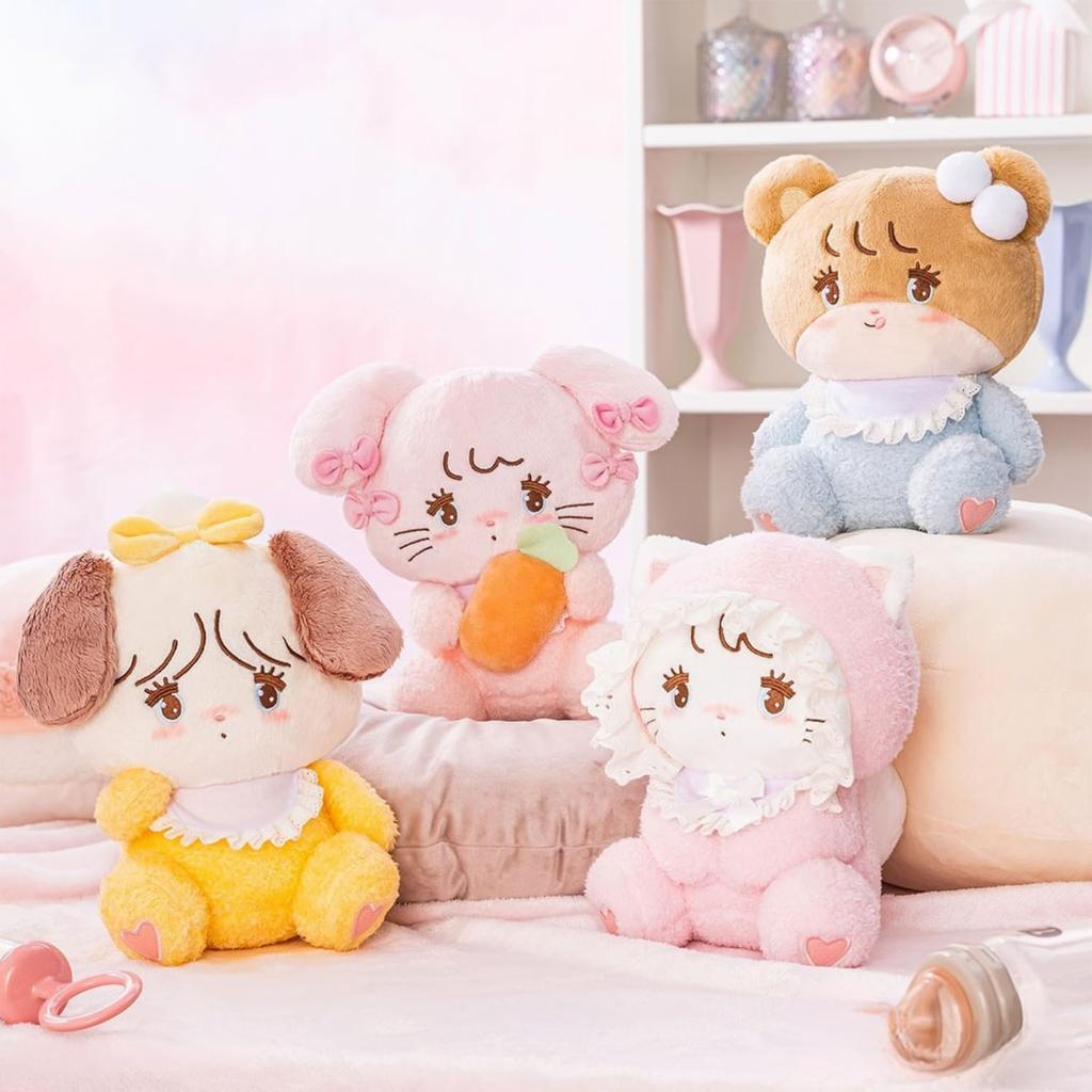 Mikko Characters Fluffy Baby Plush Toy, Mikko Baby, 4 Types, Approx. 20cm (Souffle)