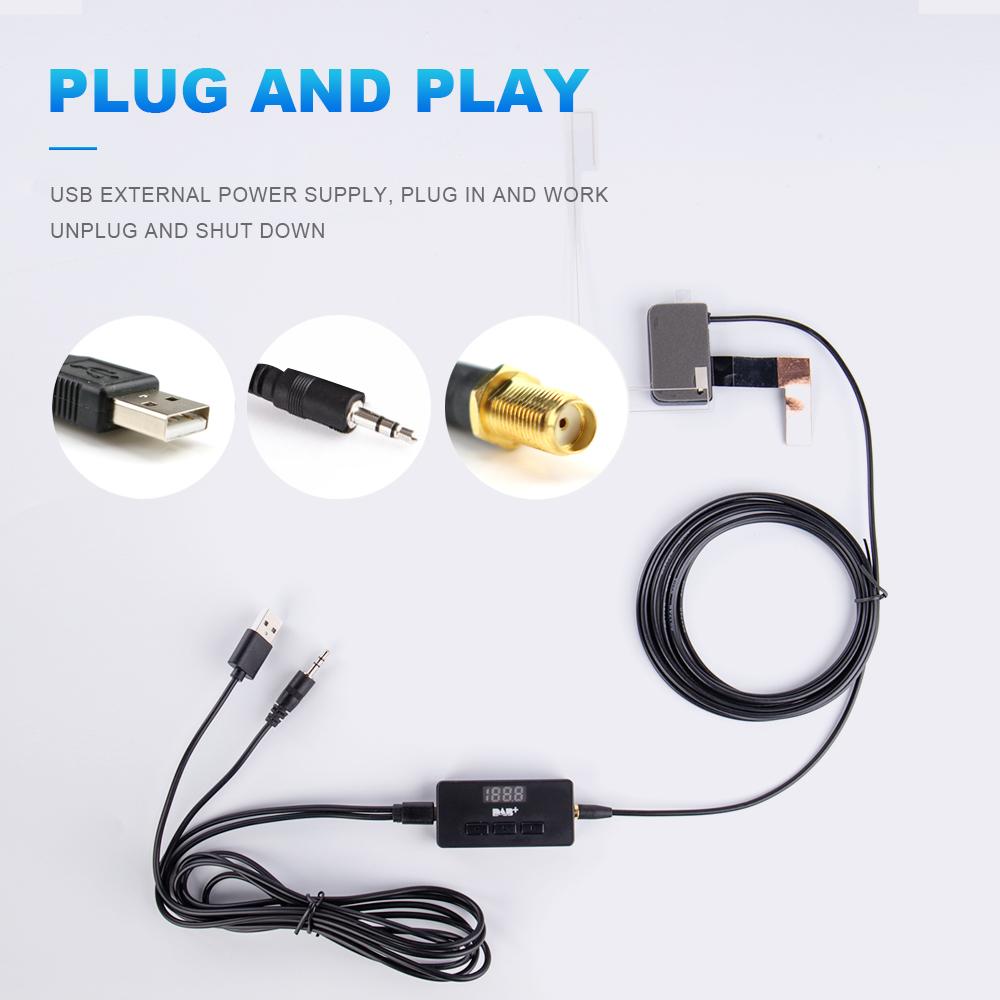 DAB DAB+ антенна с USB-адаптером европейский автомобильный радиоприемник Android GPS стерео приемник плеер для универсального головного устройства сигнала