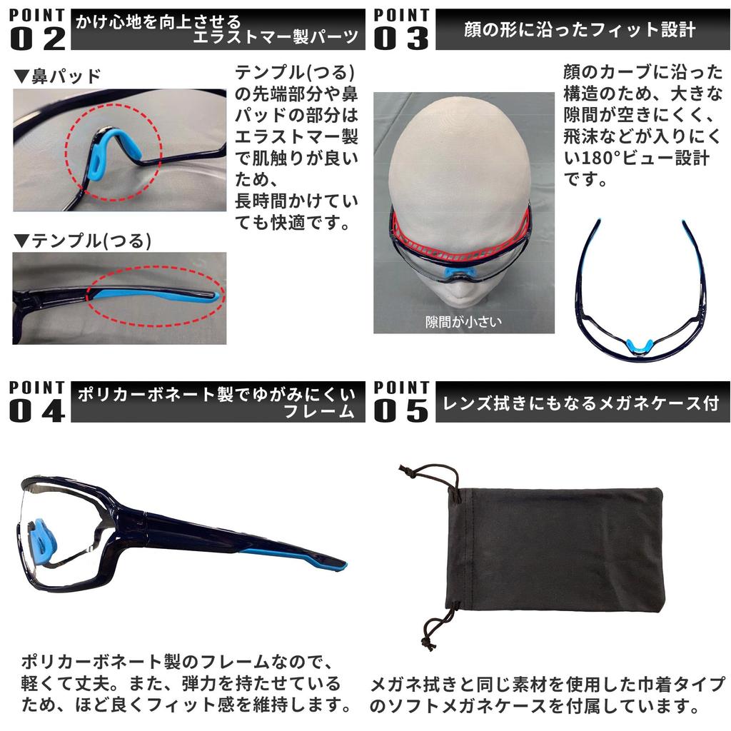CHARMANT Protective Splash Eye Work ES275BL 99 BL Eyewear, Anti-Fog, Protection, Guards, Goggles,