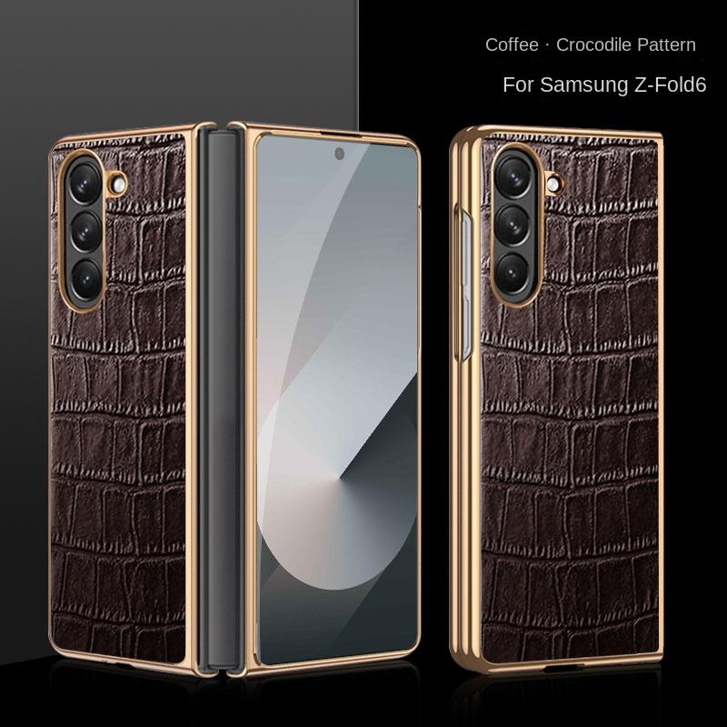 Для Samsung Galaxy Z Fold 7 Чехол Роскошный ПУ Кожа Ударопрочный Защитный Задняя Крышка Чехол Для Z Fold 7 6 5 4 3 Оболочка Телефона