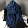 62Color Solid Women Winter Scarf Теплый Утолщенный Кашемировый Шаль Уличная Мода Роскошные Кисточки Пашмина Дамская Накидка Ветрозащитные Шарфы