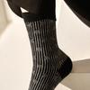 Abiruz Women's Black Dot Stripe Socks HM-63-WBT