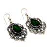 Ювелирные серьги ручной работы с хром-диопсидом 925 пробы, посеребренные, 1,70 дюйма