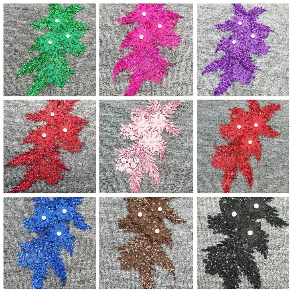 Color Polyester Light Water Soluble Lace Phoenix Gold Powder Sequins Decal Diy Clothing Accessories