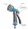 Hot Sale Manual Power Plastic Garden Water Gun with Nozzles Featuring a Convenient Design for Outdoor Use