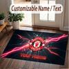Custom Rug Manchester United Pattern Print Name Text Soft Non‑Slip Floor Carpet for Home Indoor Decoration