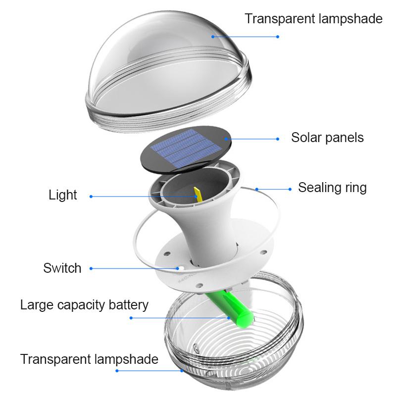 Светодиодные солнечные светильники для бассейна, водонепроницаемые, для сада, пруда, ландшафтного украшения, солнечные плавающие лампы, работающие от солнечного света, ночники