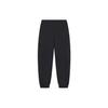 Li Ning Sports Trend Series Logo Print Loose Fit Cuffed Knit Sweatpants Men Bottoms Black AKLS927-1