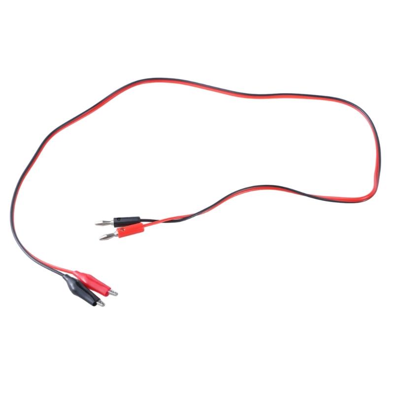 Кабель с вилкой питания на зажимы-крокодилы Двойные зажимы-крокодилы Кабель для проверки питания 2 штекера на 2 зажима Длина кабеля 1 м