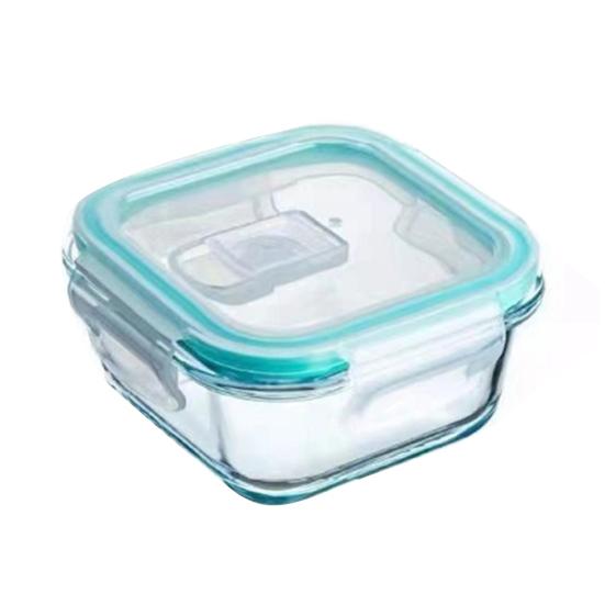 Стеклянный ланч-бокс Bento Box Разделенные контейнеры для приготовления пищи с крышками Штабелируемые многоразовые контейнеры для хранения продуктов