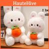Cute Plush Rabbit Doll With Embracing Persimmon Decorations For Kids Gift