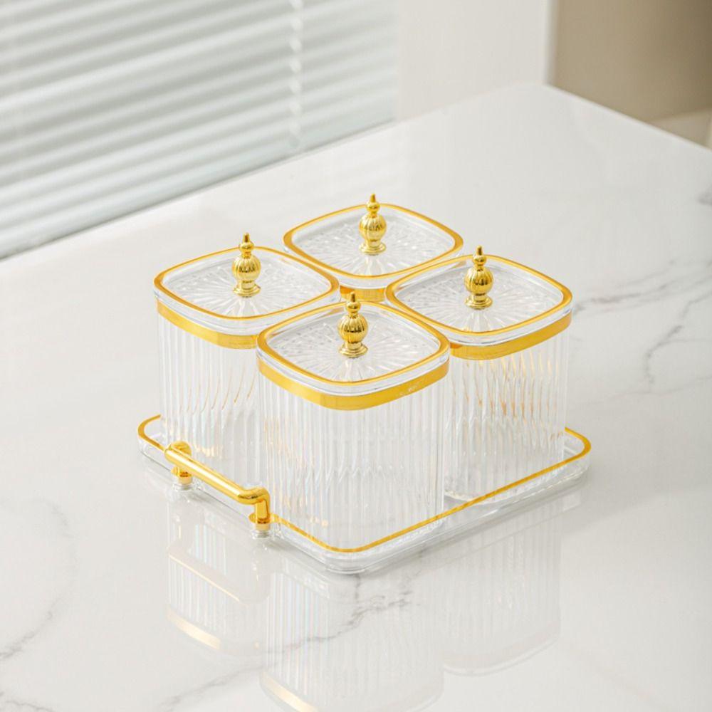 Изысканная коробка для хранения, креативная банка для хранения, многоцелевой набор банок для приправ, домашний