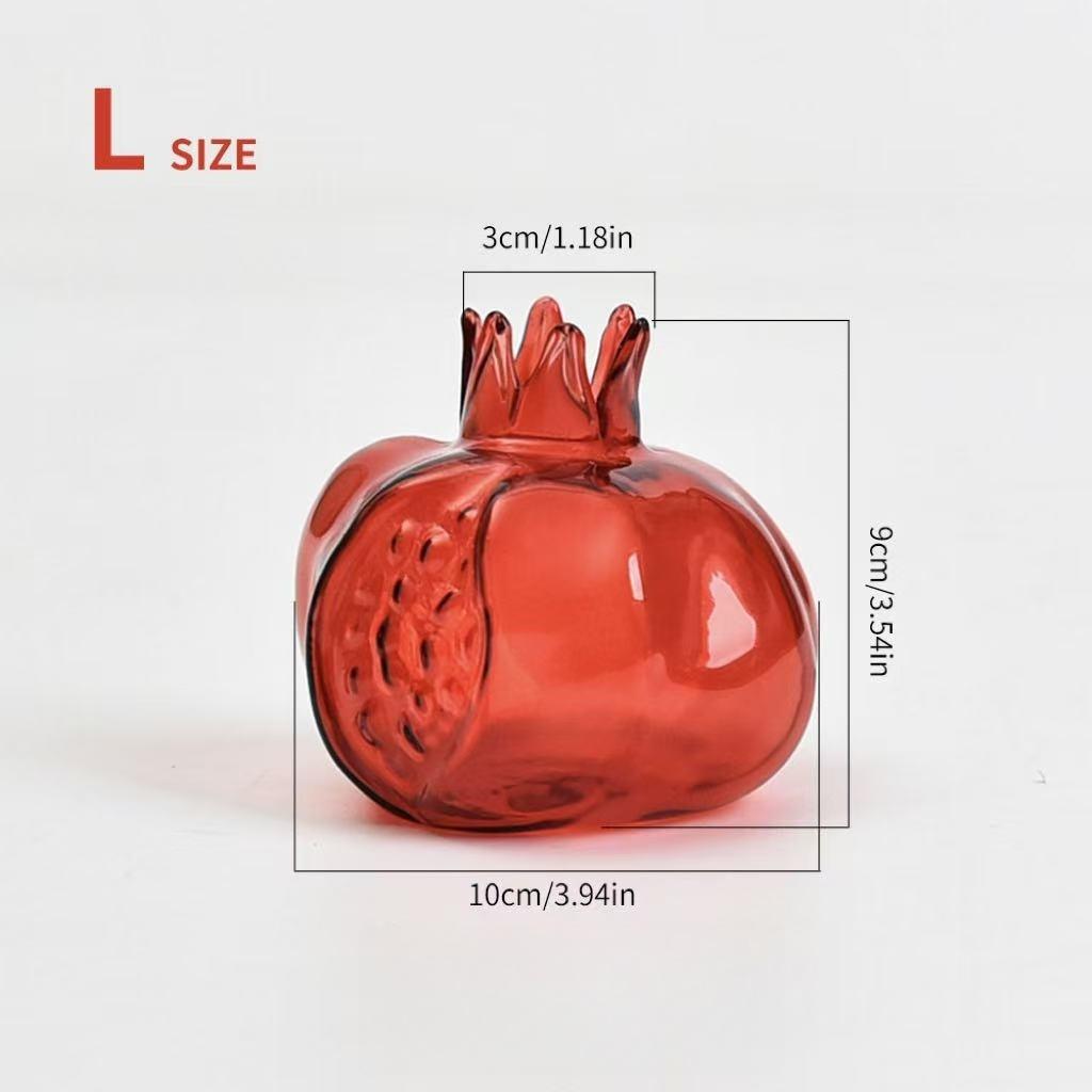 Стеклянная ваза для цветов в форме граната, красная стеклянная ваза, гидропонный плантатор для настольного декора дома, контейнеры для растений