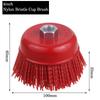 4-дюймовая щетка с нейлоновой щетиной из абразивной нити для обработки поверхности металла и дерева