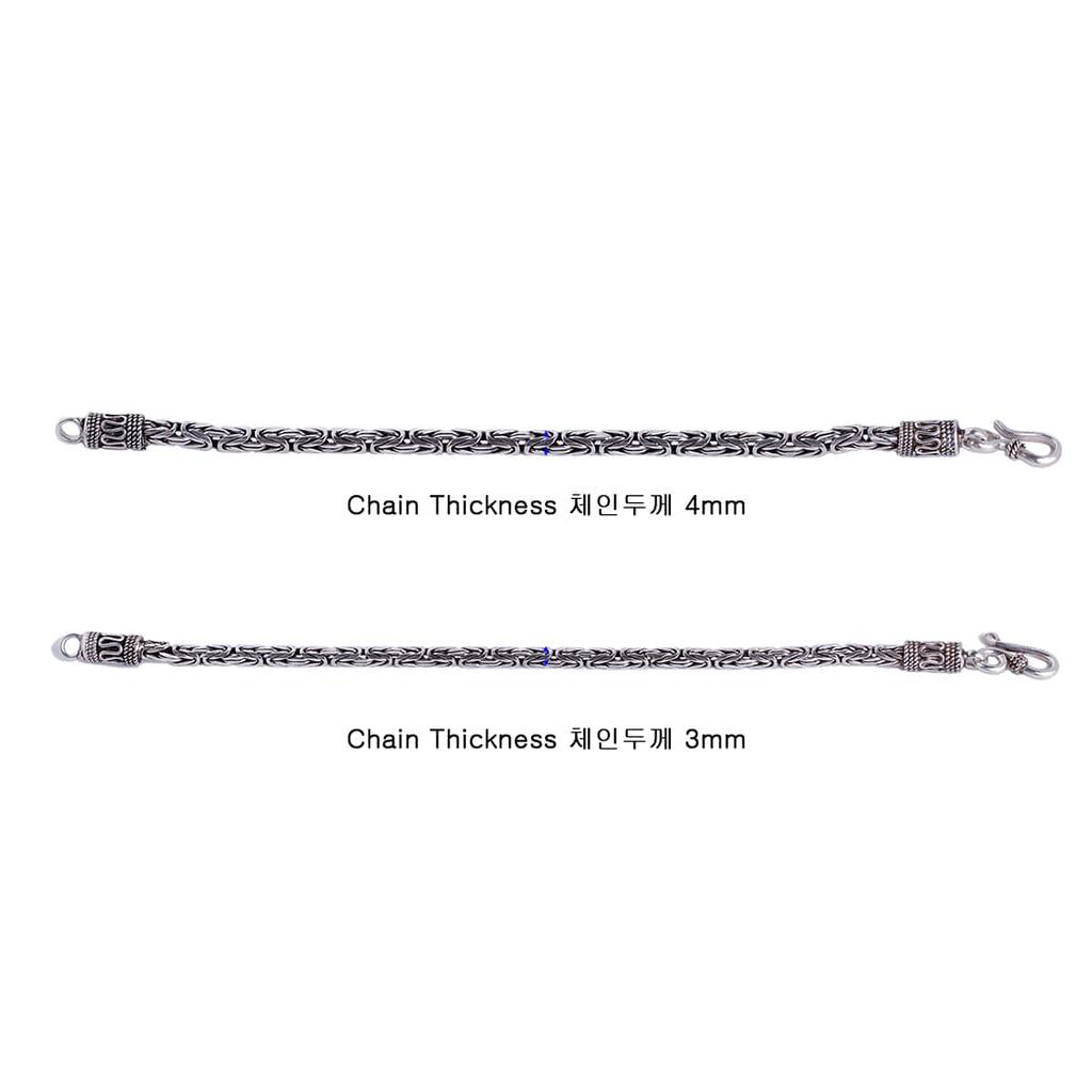 Mezmic 3Mm Java Chain Silver Bracelet