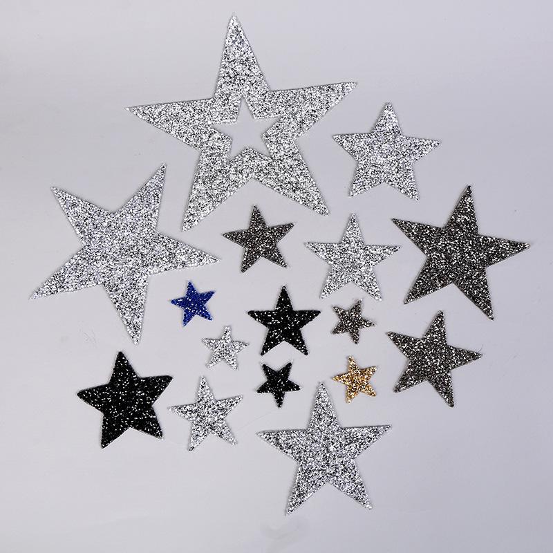 Popular Clothing Crystal Heat Transfer Applique Bag Shoe DIY High Quality Star Clothes Patches Rhinestone 1PC Multi Sizes Iron On Jewelry Accessory