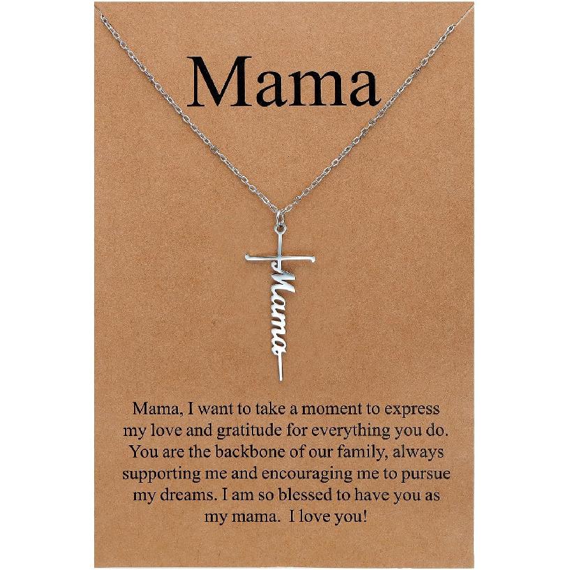 Lcherry Faith Cross Pendant Necklace for Women Religious Christian Jewelry Birthday Christmas Gifts for Women