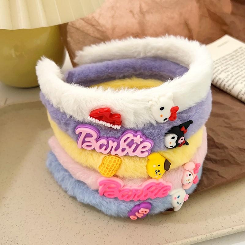 Очаровательная плюшевая повязка на голову с кроличьими ушками-сердечками для умывания лица - Милый мультяшный аксессуар для волос