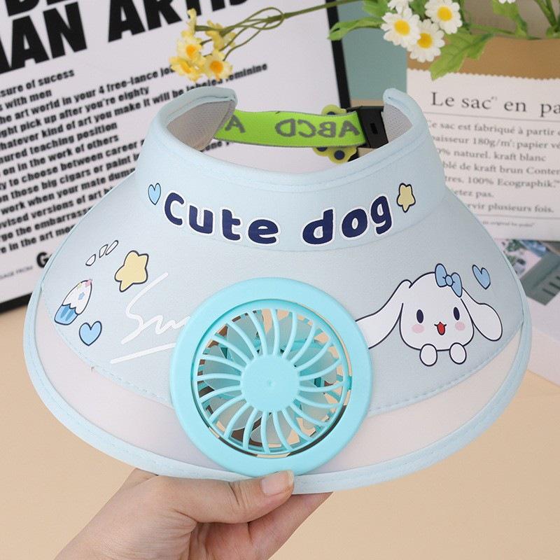 Детская летняя шляпа от солнца Sanrio с защитой от УФ-лучей и вентилятором