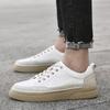 Кроссовки Homme Мужские повседневные туфли на шнуровке Прочные удобные туфли на плоской подошве Дышащие высококачественные вулканизированные туфли Легкие мужские белые туфли